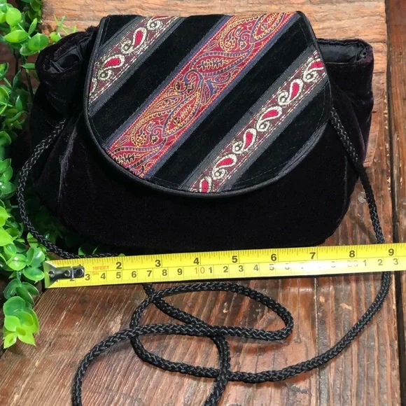 Velvet Satin Mini Shoulder Bag Casual Evening Satin Lined Purse - Picture 13 of 14